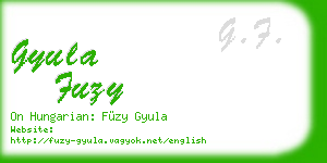 gyula fuzy business card