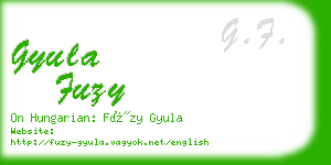 gyula fuzy business card